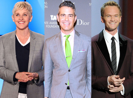Neil Patrick Harris, Ellen DeGeneres, Andy Cohen, Coming Out Day Neil Patrick Harris, Ellen DeGeneres, Andy Cohen, Coming Out Day